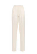 Jogger di raso Elisabetta Franchi con diamante Jacquard