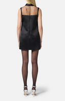 Elisabetta Franchi Duchesse And Tulle Dress With Rhinestone