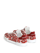 Dolce & Gabbana Portofino Canvas Sneakers With Majolica Print