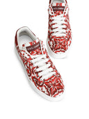 Dolce & Gabbana Portofino Canvas Sneakers With Majolica Print