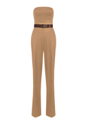 Elisabetta Franchi Stretch Suit With Belt And Criss Cross