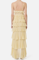 Elisabetta Franchi Red Carpet Dress With Ruffles