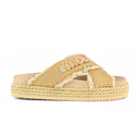 Raffia sandalo a croce incrociata di Mou