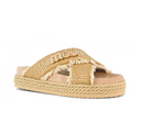Raffia sandalo a croce incrociata di Mou