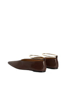 Jil Sander Pointed Toe Suede Ballerinas With Removable Metal Anklet
