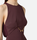 Elisabetta Franchi Double Crepe And Georgette Dress