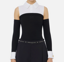 Elisabetta Franchi Viscose And Poplin Bodysuit
