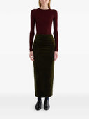 Jil Sander High Waisted Velvet Maxi Skirt