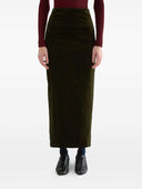 Jil Sander High Waisted Velvet Maxi Skirt
