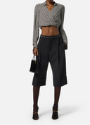Elisabetta Franchi Bermuda Shorts With Logo Tape