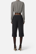 Elisabetta Franchi Bermuda Shorts With Logo Tape