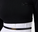 Elisabetta Franchi Sweater With Shirt Effect Bottom