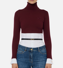 Elisabetta franchi suéter con efecto de la camisa