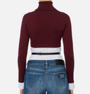 Elisabetta franchi suéter con efecto de la camisa