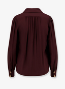 Elisabetta franchi camisa con accesorio de joyas