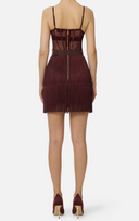 Elisabetta Franchi Mini Dress In Tulle And Fringes