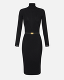 Vestido de tejido de franchi de Elisabetta con cinturón