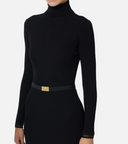 Vestido de tejido de franchi de Elisabetta con cinturón