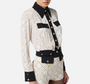 Elisabetta franchi bi color camisa recortada