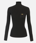 Elisabetta franchi Turtleneck suéter con bolsillo