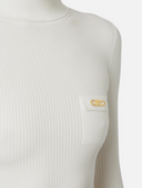 Elisabetta franchi Turtleneck suéter con bolsillo