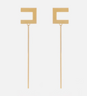 Elisabetta Franchi Earrings With Logo And Bar