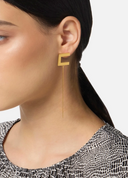 Elisabetta Franchi Earrings With Logo And Bar