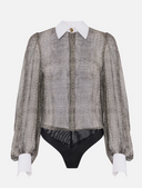 Elisabetta Franchi Python Bodysuit With Collar