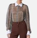 Elisabetta Franchi Python Bodysuit With Collar