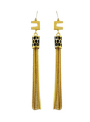 Elisabetta Franchi Long Earrings With Logo
