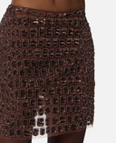 Elisabetta Franchi Tulle Skirt With Coconut Embroidery