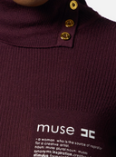 Elisabetta Franchi Turtleneck With Lettering Detail