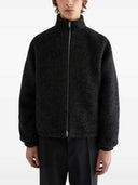 Maglione in pile misto lana con zip Jil Sander