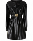 Pinko Short Faux Leather Dress
