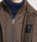 Fay Short Morning Coat In Mouline' Wool