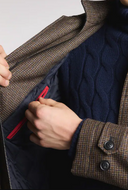 Fay Short Morning Coat In Mouline' Wool