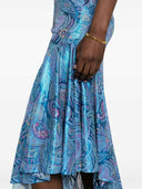 Etro Paisley Patterned Ruffle Midi Dress