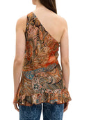Etro One Shoulder Silk Top