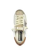 Golden Goose Super Star Leather Upper And Heel Suede Toe Glitter Star