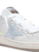 Tomaia in pelle nappa e glitter Golden Goose Allstar, punta, tallone e stella in pelle scamosciata con sperone in nappa