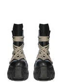 Rick Owens Leather Boots Megalace Mega Tractor