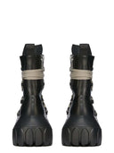 Rick Owens Leather Boots Megalace Mega Tractor