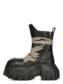 Rick Owens Leather Boots Megalace Mega Tractor