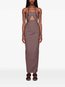 Vestido largo sin tirantes con aberturas de Rick Owens