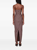 Vestido largo sin tirantes con aberturas de Rick Owens