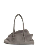 The Attico La Passeggiata Small Suede Shoulder Bag