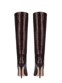 Paris Texas Crocodile Embossed Leather Boot