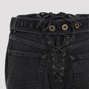 Jean Paul Gaultier Denim Jeans With Lacing And Knee Bonding Detail