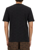Moschino T Shirt With All Over Logo