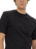 Moschino T Shirt With All Over Logo
